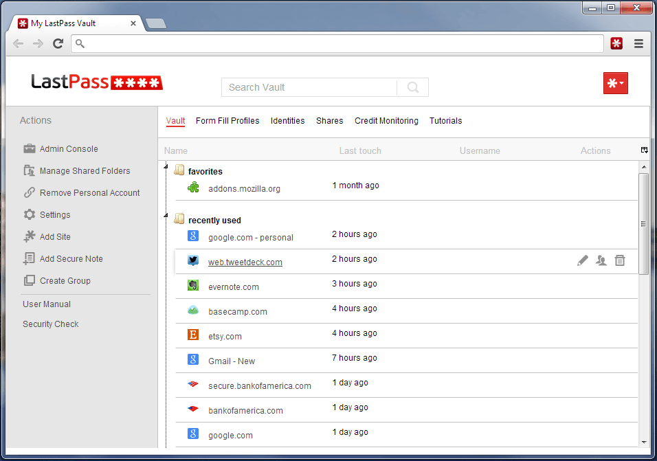 lastpass delete all